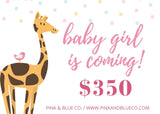 E-GIFT CARD - BABY GIRL IS COMING