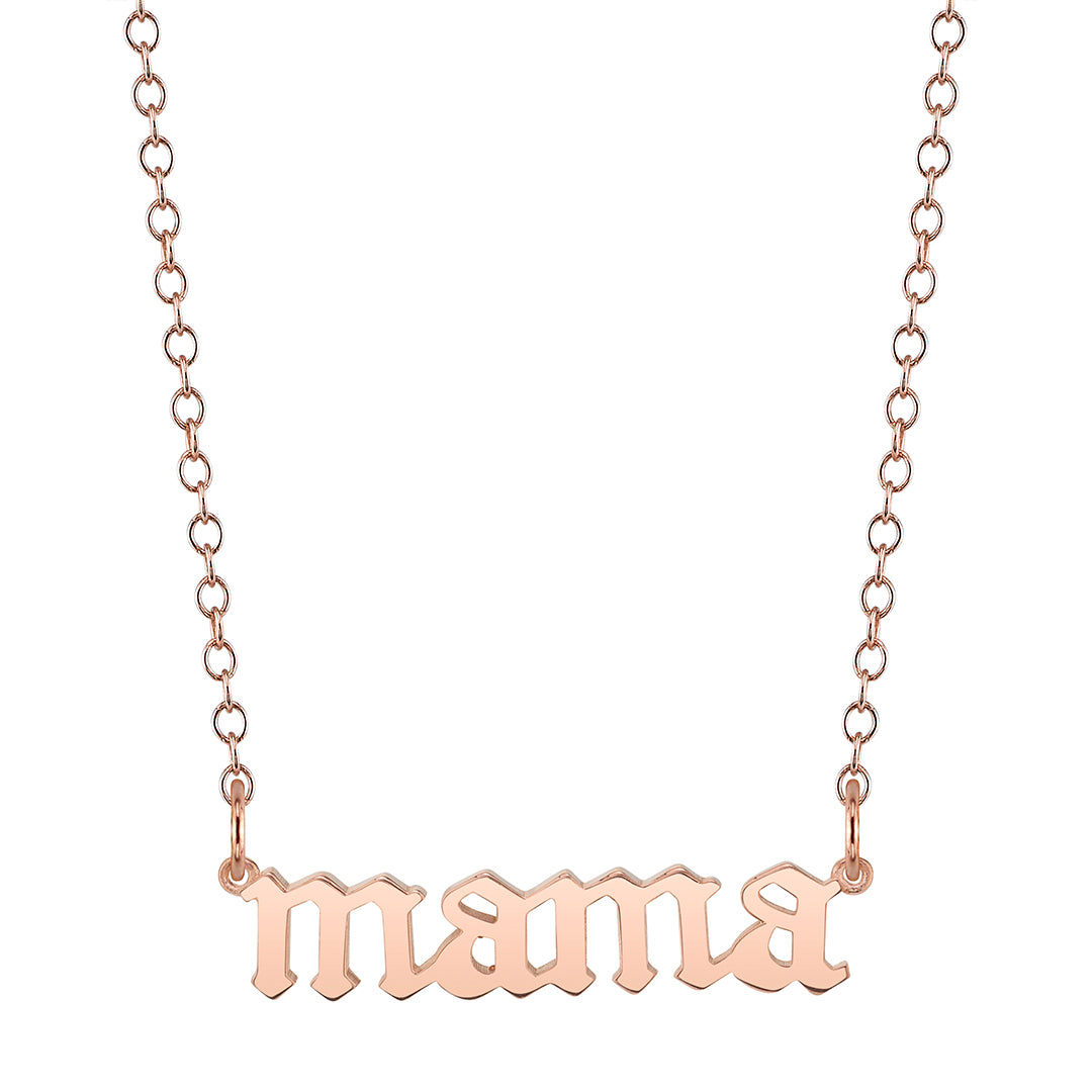 Mama Old English Necklace