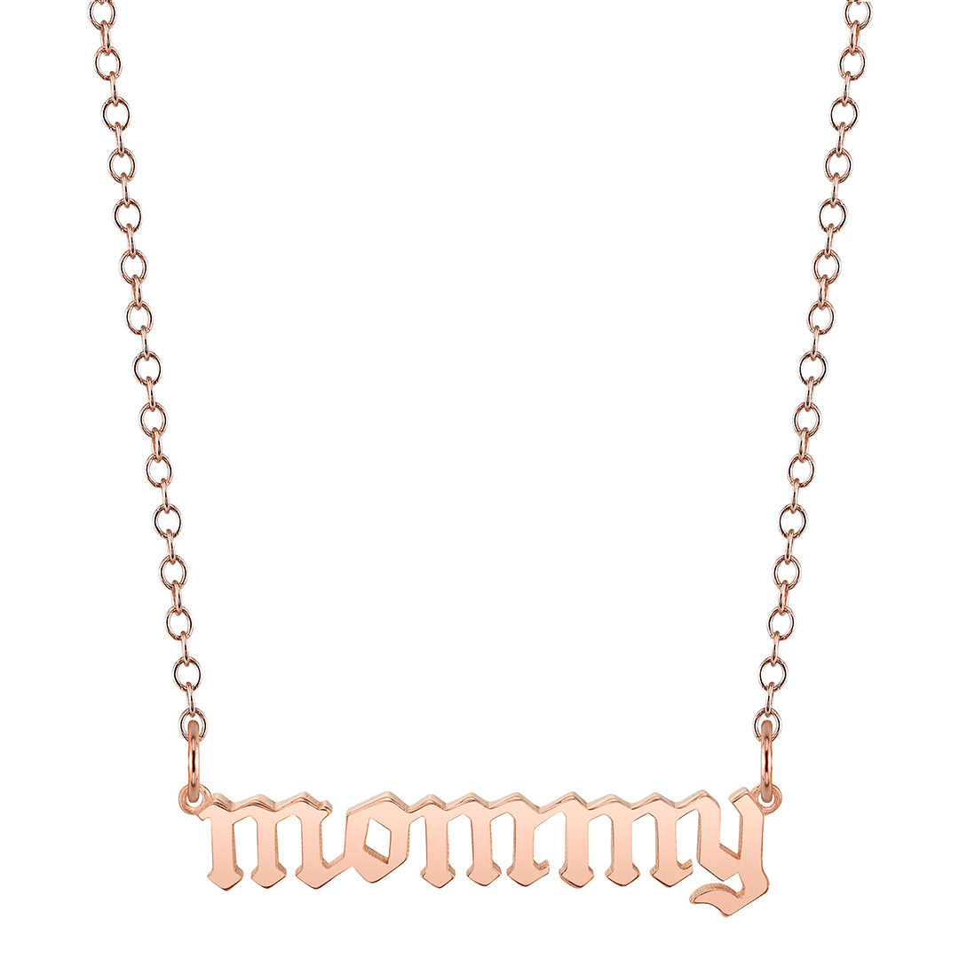Mommy Old English Necklace